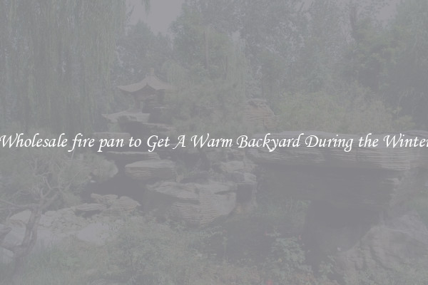 Wholesale fire pan to Get A Warm Backyard During the Winter