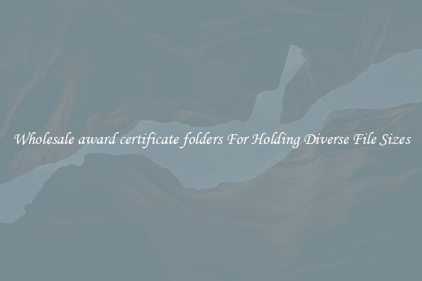Wholesale award certificate folders For Holding Diverse File Sizes