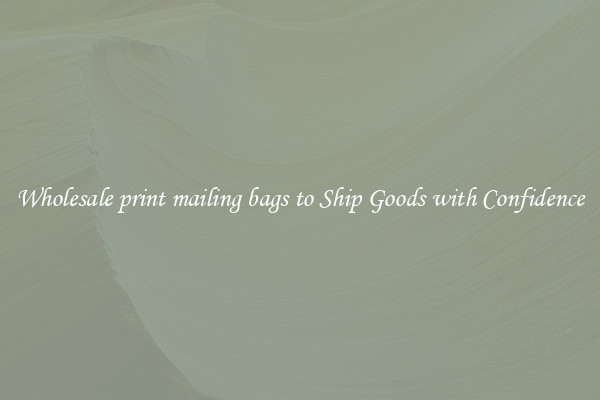 Wholesale print mailing bags to Ship Goods with Confidence
