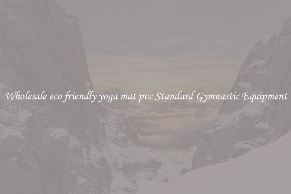 Wholesale eco friendly yoga mat pvc Standard Gymnastic Equipment