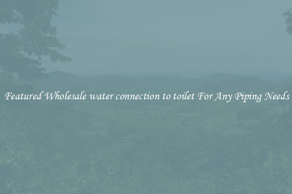 Featured Wholesale water connection to toilet For Any Piping Needs
