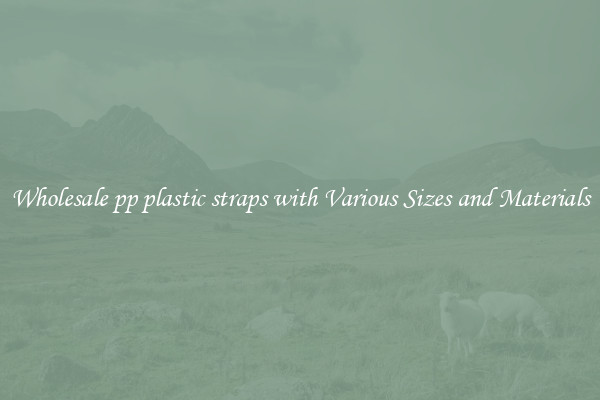 Wholesale pp plastic straps with Various Sizes and Materials