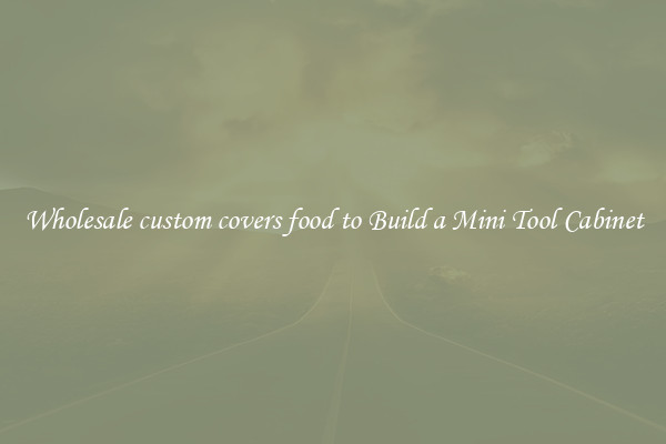 Wholesale custom covers food to Build a Mini Tool Cabinet