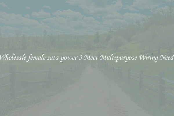 Wholesale female sata power 3 Meet Multipurpose Wiring Needs