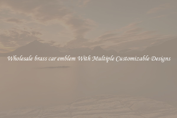 Wholesale brass car emblem With Multiple Customizable Designs