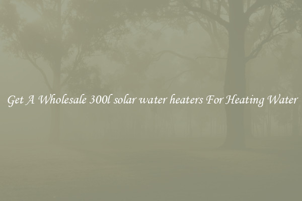 Get A Wholesale 300l solar water heaters For Heating Water